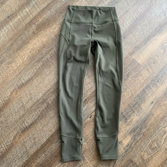 Lululemon in movement tights - dark olive - Picture 2 of 3